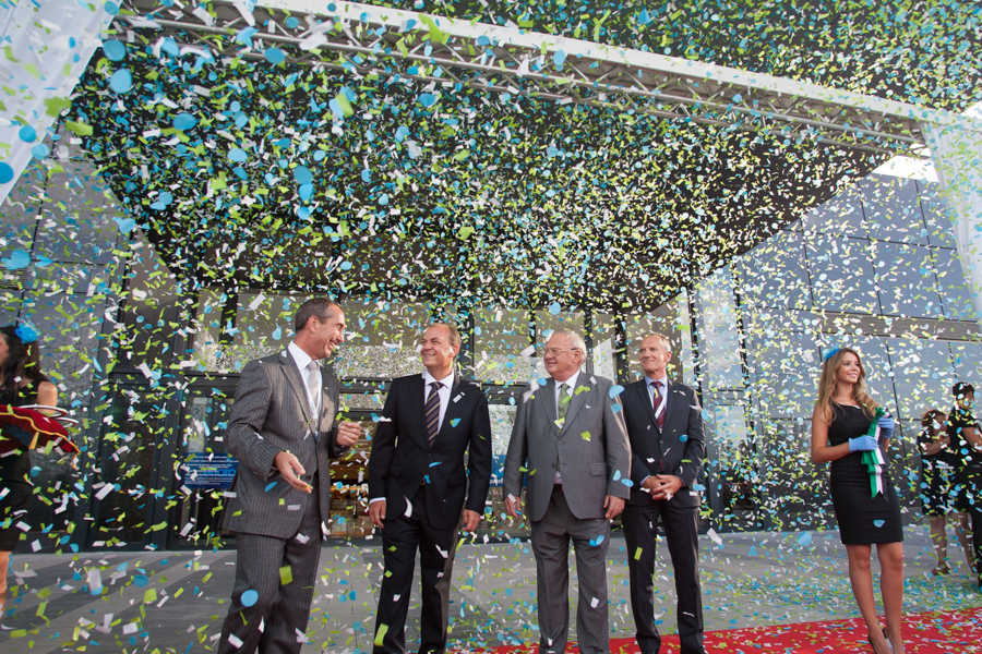 Centro Comercial El Faro del Guadiana, en Badajoz, invitados y protocolo