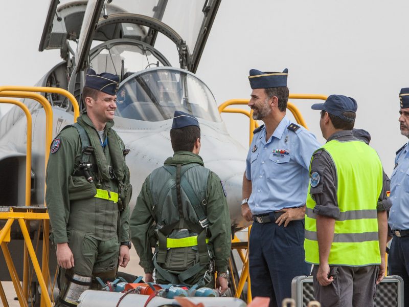 visita principe Felipe a base aerea de Talavera. Casa real