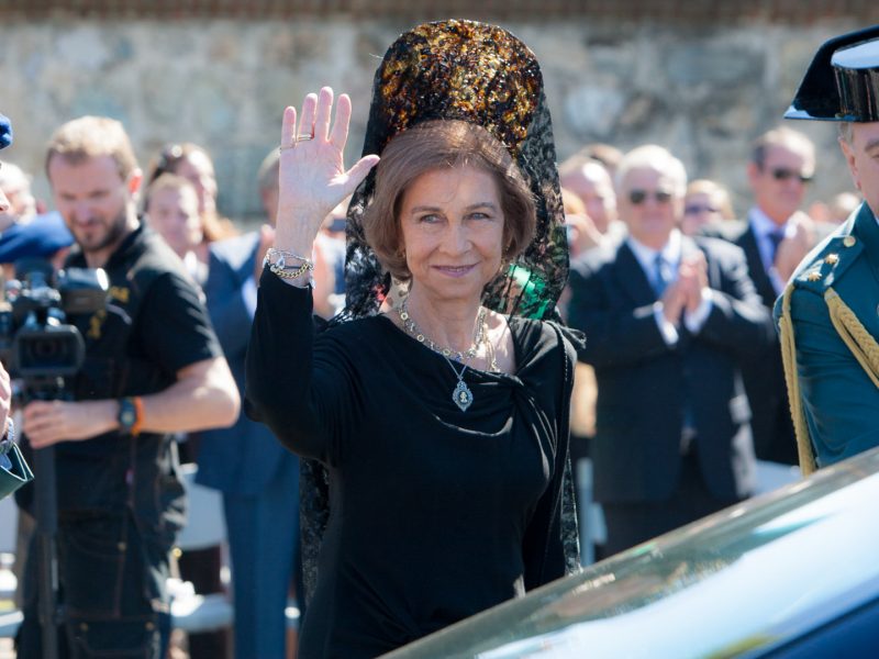 Badajoz, Casa Real, Dia del pilar, La reina doña sofia, presde los actos de celebracion del dia del pilar, patrona de la guardia civil